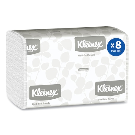 Kleenex Kleenex Multifold Paper Towels, 1 Ply, 150 Sheets, 118 ft, White 02046